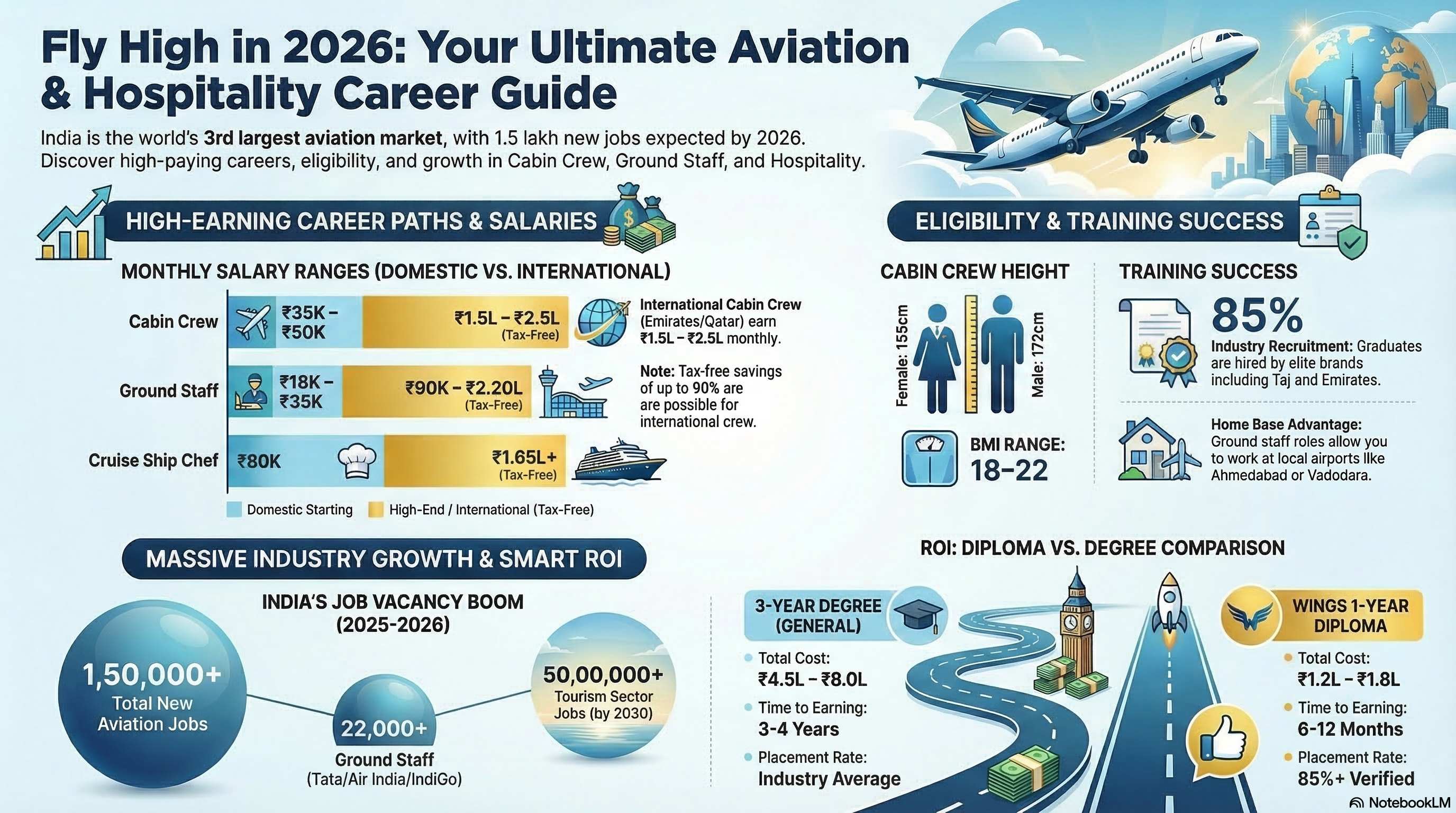 Travel and Tourism Placement Companies 2026: Top Recruiters & How to Get Hired - Travel & Tourism career guide from Wings Institute Vadodara Gujarat